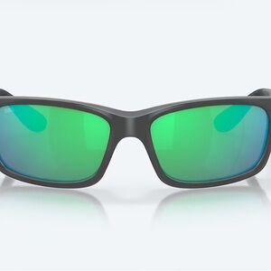 Costa Sunglasses-Jose Matte Gray w/ Green Mirror Polarized Glass Lenses